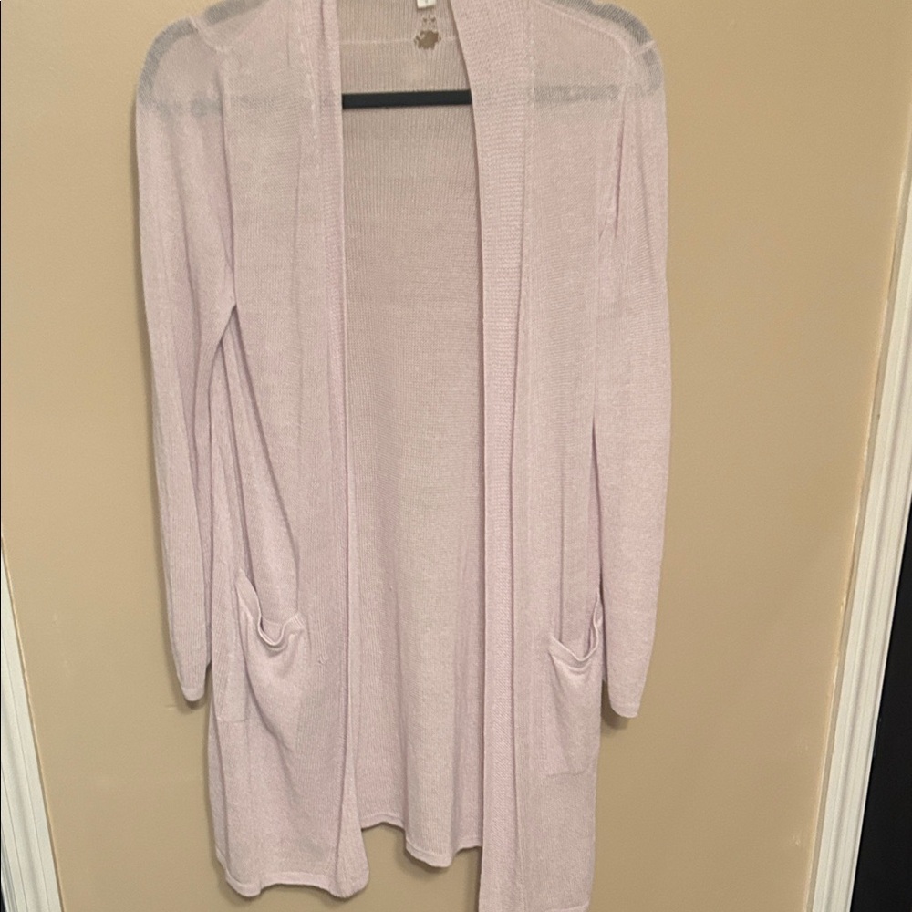 J. Jill Light Purple Open Front Cardigan